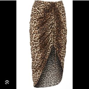 Leopard Print Pencil Skirt, Size S, Pinup Style, NWT